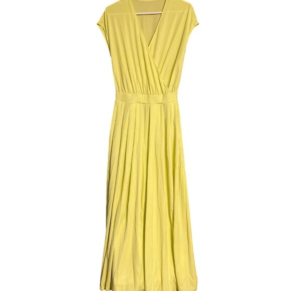 Halara Neon Green Tall Wide-Leg Jumpsuit Size S Pockets & Elastic Waist - Picture 1 of 5